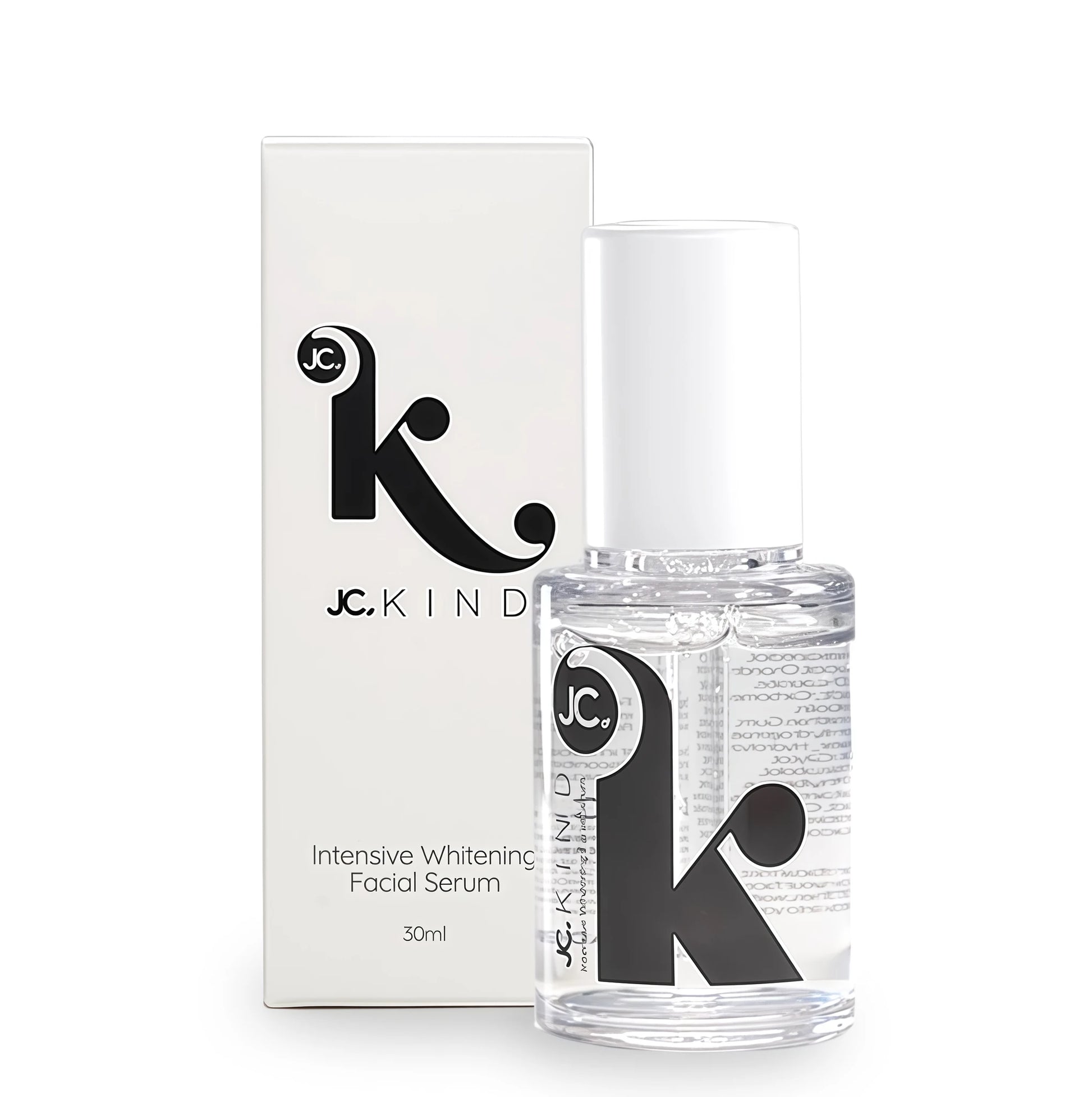 JC Kind Intensive Whitening Facial Serum bottle and packaging on a white background